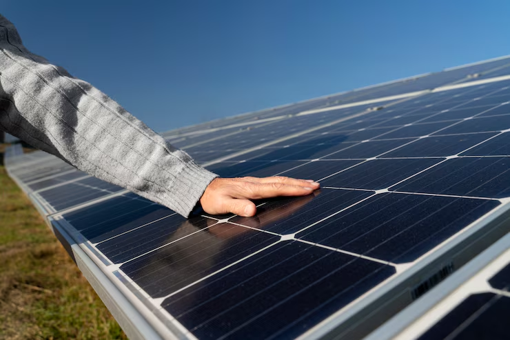 oo0p A high-quality solar panel installed on a building in Calverton, New York, by the best solar provider. Get an estimate for your solar needs now.<br />